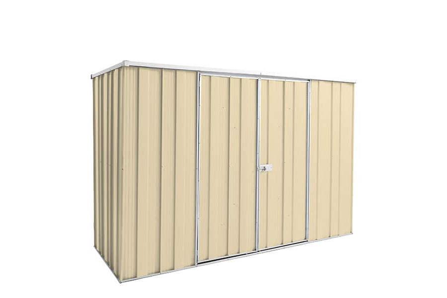 YardStore F83-D Flat Roof Steel Garden Shed - 2.8m x 1.07m x 1.8m