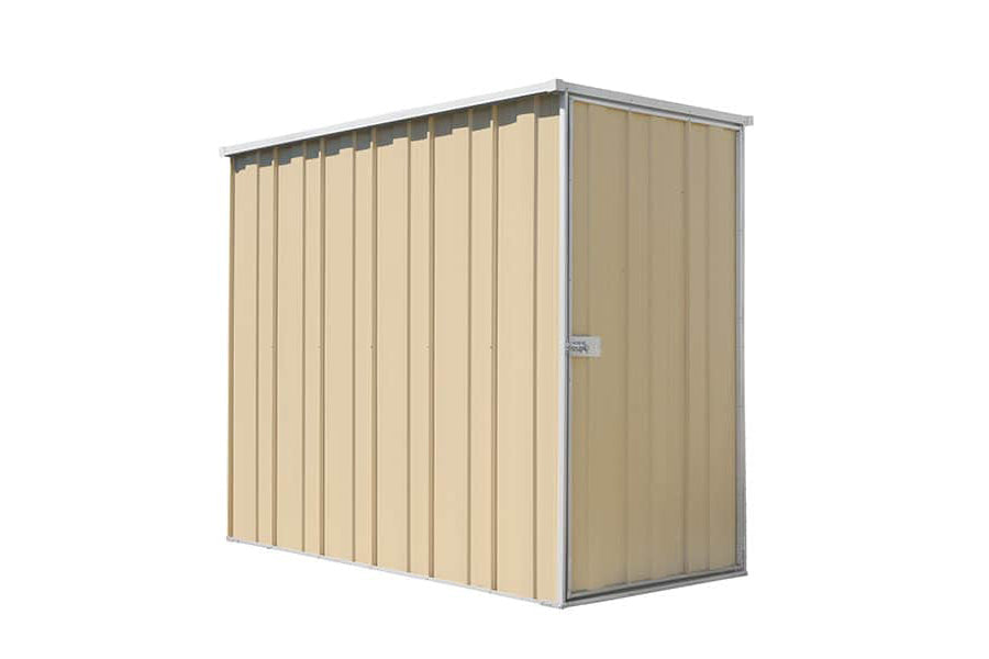 YardStore F36-S Flat Roof Steel Garden Shed - 1.07m x 2.1m x 1.8m