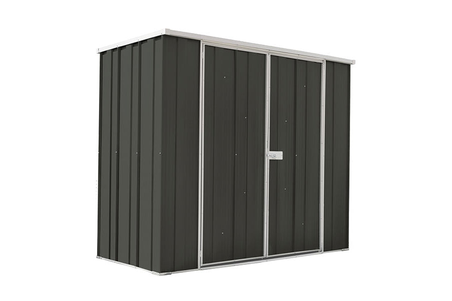 YardStore F63-D Flat Roof Steel Garden Shed - 2.1m x 1.07m x 1.8m