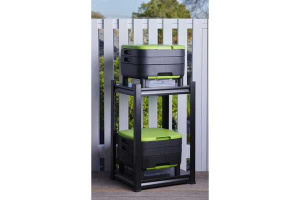 Maze Compact Worm Farm - Australian Made + 2 Tier Shelf Storage Unit + 1000 Worms