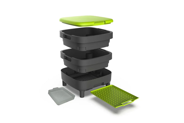 Maze Compact Worm Farm - Australian Made + 2 Tier Shelf Storage Unit + 1000 Worms