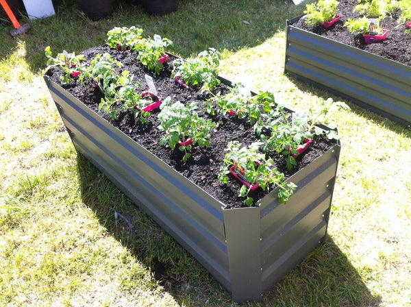 Greenlife Slimline Raised Garden Bed - 1200 x 450 x 450mm - Slate Grey