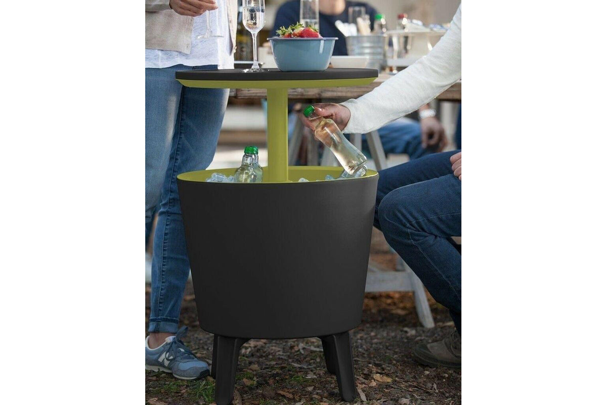 Keter Outdoor Furniture Drinks Ice Cool Bar - Graphite/Lime