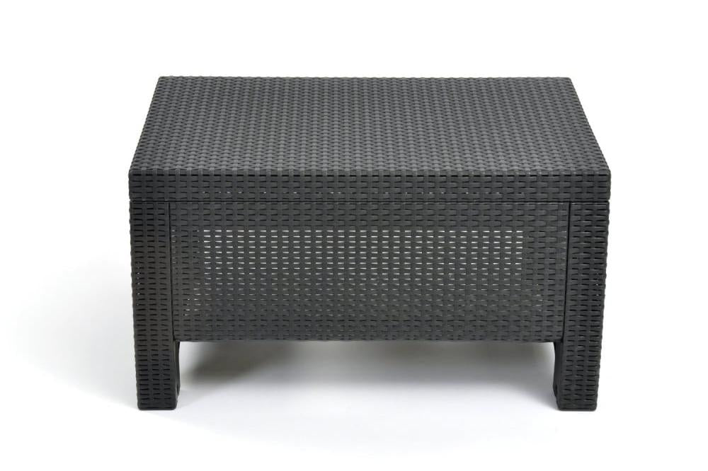 Keter Corfu 4 Seater Rattan Lounge Set with Cushions - Graphite