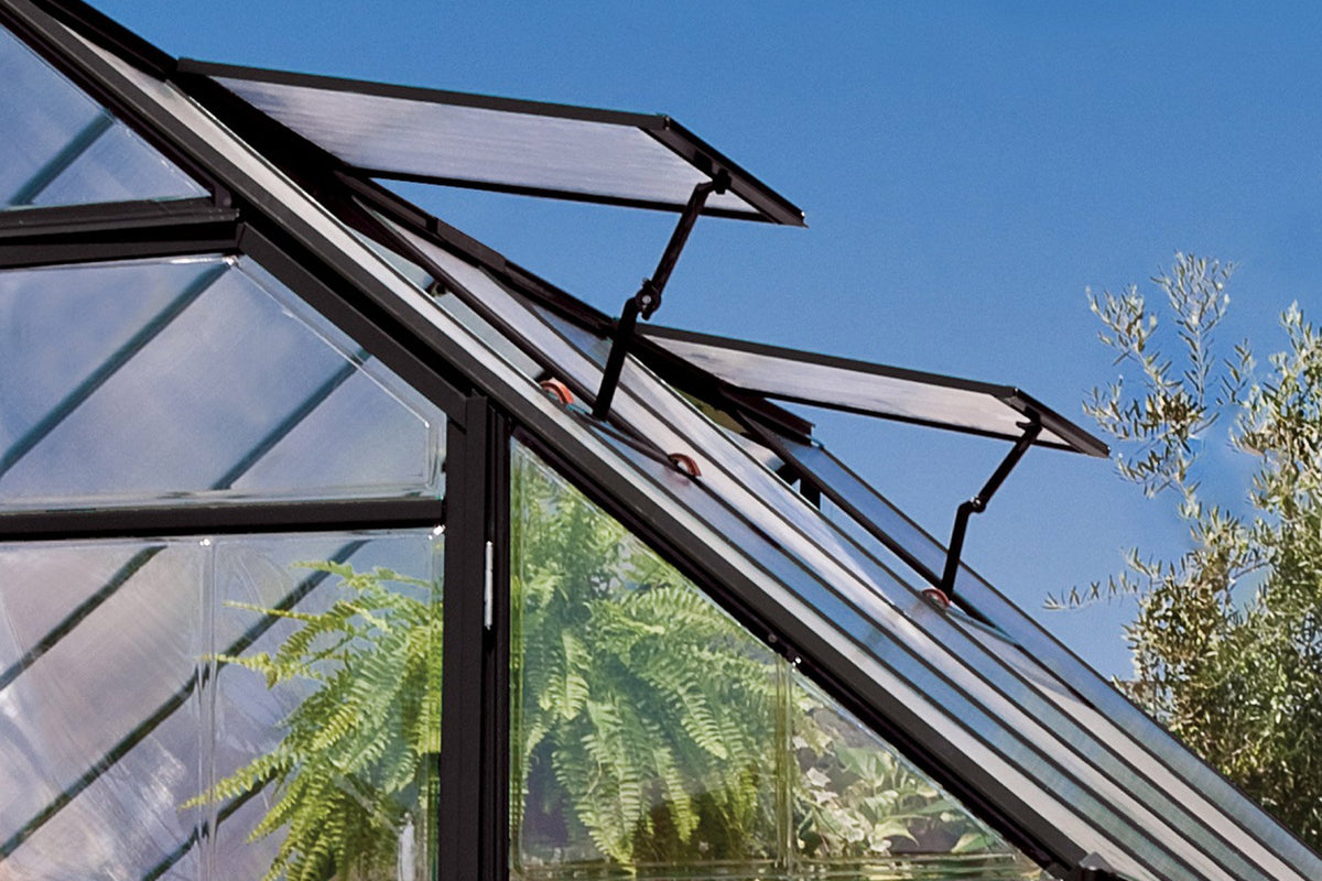 Maze Victory Premium Polycarbonate Greenhouse Grey (3.7m x 3.1m)